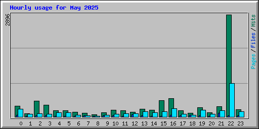 Hourly usage for May 2025