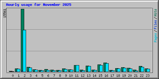 Hourly usage for November 2025